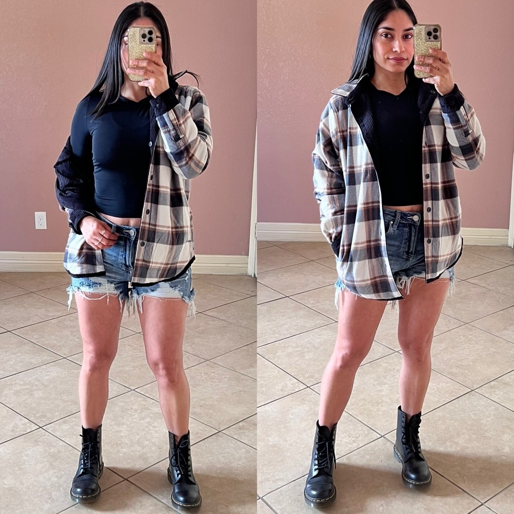Erica Reversible Flannel Shacket - Picture 2 of 3